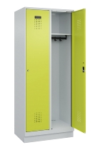 C+P Spind Evolo PLUS 049020-20 mit Sockel 2 Abt. 300mm Zylinderschloss (HxBxT) 1950x600x500mm 7035/7016