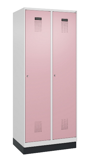 C+P Spind Evolo PLUS 049020-20 mit Sockel 2 Abt. 300mm Zylinderschloss (HxBxT) 1950x600x500mm 7035/7016