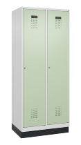 C+P Spind Evolo PLUS 049020-20 mit Sockel 2 Abt. 300mm Zylinderschloss (HxBxT) 1950x600x500mm 7035/7016