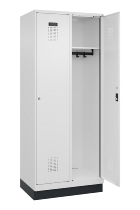 C+P Spind Evolo PLUS 049020-20 mit Sockel 2 Abt. 300mm Zylinderschloss (HxBxT) 1950x600x500mm 7035/7016