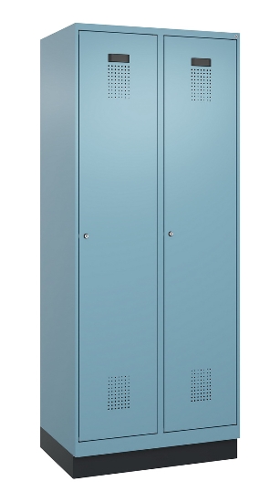 C+P Spind Evolo PLUS 049020-22 mit Sockel 2 Abteile 400mm Zylinderschloss (HxBxT) 1950x800x500mm 1023/1023