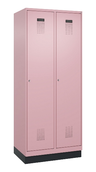 C+P Spind Evolo PLUS 049020-22 mit Sockel 2 Abteile 400mm Zylinderschloss (HxBxT) 1950x800x500mm 1023/1023