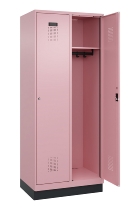 C+P Spind Evolo PLUS 049020-22 mit Sockel 2 Abteile 400mm Zylinderschloss (HxBxT) 1950x800x500mm 1023/1023