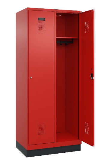 C+P Spind Evolo PLUS 049020-22 mit Sockel 2 Abteile 400mm Zylinderschloss (HxBxT) 1950x800x500mm 1023/1023