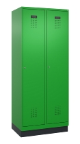 C+P Spind Evolo PLUS 049020-22 mit Sockel 2 Abteile 400mm Zylinderschloss (HxBxT) 1950x800x500mm 1023/1023
