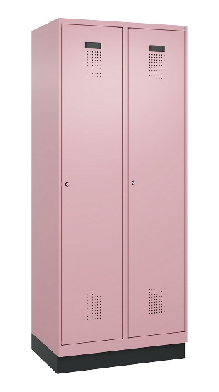 C+P Wäsche-Spind Evolo PLUS 049010-22B mit Füßen 2 Abt.je 400mm Drehriegel (HxBxT) 1950x800x500mm 0010/0010