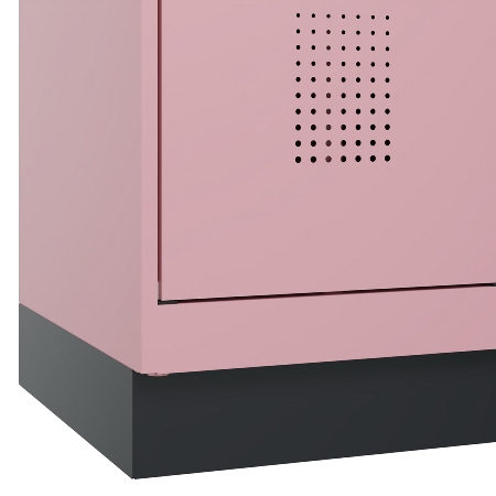 C+P Wäsche-Spind Evolo PLUS 049010-22B mit Füßen 2 Abt.je 400mm Drehriegel (HxBxT) 1950x800x500mm 0010/0010