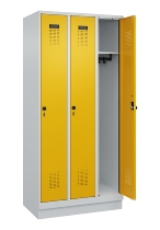 C+P Spind Evolo PLUS 049020-20 mit Sockel 2 Abt. 300mm Zylinderschloss (HxBxT) 1950x600x500mm 7035/7016