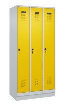C+P Spind Evolo PLUS 049020-20 mit Sockel 2 Abt. 300mm Zylinderschloss (HxBxT) 1950x600x500mm 7035/7016