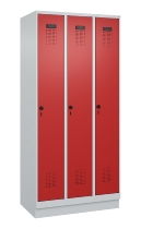 C+P Spind Evolo PLUS 049020-20 mit Sockel 2 Abt. 300mm Zylinderschloss (HxBxT) 1950x600x500mm 7035/7016