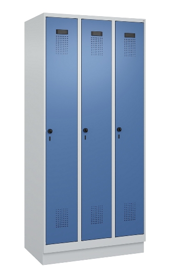 C+P Spind Evolo PLUS 049020-20 mit Sockel 2 Abt. 300mm Zylinderschloss (HxBxT) 1950x600x500mm 7035/7016