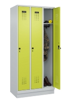 C+P Spind Evolo PLUS 049020-20 mit Sockel 2 Abt. 300mm Zylinderschloss (HxBxT) 1950x600x500mm 7035/7016