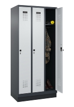 C+P Spind Evolo PLUS 049020-20 mit Sockel 2 Abt. 300mm Zylinderschloss (HxBxT) 1950x600x500mm 7035/7016