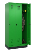C+P Spind Evolo PLUS 049020-22 mit Sockel 2 Abteile 400mm Zylinderschloss (HxBxT) 1950x800x500mm 1023/1023