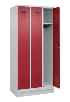 C+P Spind Evolo PLUS 049020-20 mit Sockel 2 Abt. 300mm Zylinderschloss (HxBxT) 1950x600x500mm 7035/7016