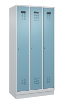 C+P Spind Evolo PLUS 049020-20 mit Sockel 2 Abt. 300mm Zylinderschloss (HxBxT) 1950x600x500mm 7035/7016