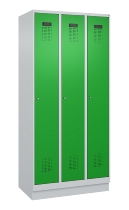 C+P Spind Evolo PLUS 049020-20 mit Sockel 2 Abt. 300mm Zylinderschloss (HxBxT) 1950x600x500mm 7035/7016