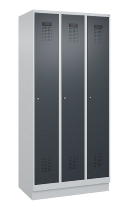 C+P Spind Evolo PLUS 049020-20 mit Sockel 2 Abt. 300mm Zylinderschloss (HxBxT) 1950x600x500mm 7035/7016
