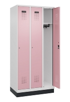 C+P Spind Evolo PLUS 049020-20 mit Sockel 2 Abt. 300mm Zylinderschloss (HxBxT) 1950x600x500mm 7035/7016