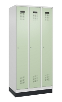C+P Spind Evolo PLUS 049020-20 mit Sockel 2 Abt. 300mm Zylinderschloss (HxBxT) 1950x600x500mm 7035/7016