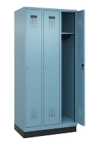 C+P Spind Evolo PLUS 049020-22 mit Sockel 2 Abteile 400mm Zylinderschloss (HxBxT) 1950x800x500mm 1023/1023