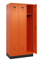C+P Spind Evolo PLUS 049020-22 mit Sockel 2 Abteile 400mm Zylinderschloss (HxBxT) 1950x800x500mm 1023/1023