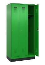 C+P Spind Evolo PLUS 049020-22 mit Sockel 2 Abteile 400mm Zylinderschloss (HxBxT) 1950x800x500mm 1023/1023