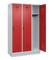 C+P Spind Evolo PLUS 049020-20 mit Sockel 2 Abt. 300mm Zylinderschloss (HxBxT) 1950x600x500mm 7035/7016