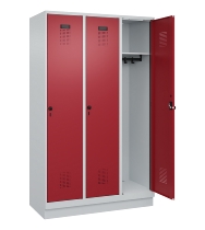 C+P Spind Evolo PLUS 049020-20 mit Sockel 2 Abt. 300mm Zylinderschloss (HxBxT) 1950x600x500mm 7035/7016