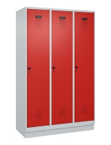 C+P Spind Evolo PLUS 049020-20 mit Sockel 2 Abt. 300mm Zylinderschloss (HxBxT) 1950x600x500mm 7035/7016