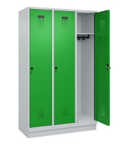 C+P Spind Evolo PLUS 049020-20 mit Sockel 2 Abt. 300mm Zylinderschloss (HxBxT) 1950x600x500mm 7035/7016