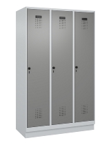 C+P Spind Evolo PLUS 049020-20 mit Sockel 2 Abt. 300mm Zylinderschloss (HxBxT) 1950x600x500mm 7035/7016