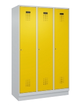C+P Spind Evolo PLUS 049020-20 mit Sockel 2 Abt. 300mm Zylinderschloss (HxBxT) 1950x600x500mm 7035/7016