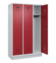 C+P Spind Evolo PLUS 049020-20 mit Sockel 2 Abt. 300mm Zylinderschloss (HxBxT) 1950x600x500mm 7035/7016