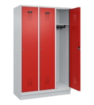 C+P Spind Evolo PLUS 049020-20 mit Sockel 2 Abt. 300mm Zylinderschloss (HxBxT) 1950x600x500mm 7035/7016