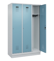 C+P Spind Evolo PLUS 049020-20 mit Sockel 2 Abt. 300mm Zylinderschloss (HxBxT) 1950x600x500mm 7035/7016