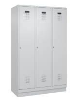 C+P Spind Evolo PLUS 049020-20 mit Sockel 2 Abt. 300mm Zylinderschloss (HxBxT) 1950x600x500mm 7035/7016