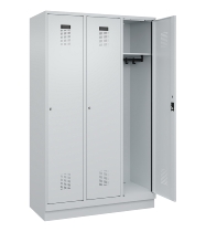 C+P Spind Evolo PLUS 049020-20 mit Sockel 2 Abt. 300mm Zylinderschloss (HxBxT) 1950x600x500mm 7035/7016