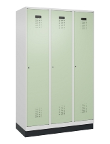 C+P Spind Evolo PLUS 049020-20 mit Sockel 2 Abt. 300mm Zylinderschloss (HxBxT) 1950x600x500mm 7035/7016