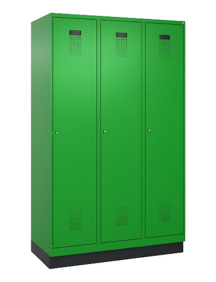 C+P Spind Evolo PLUS 049020-22 mit Sockel 2 Abteile 400mm Zylinderschloss (HxBxT) 1950x800x500mm 1023/1023
