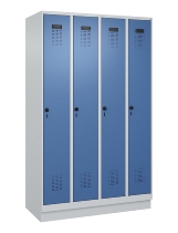 C+P Spind Evolo PLUS 049020-20 mit Sockel 2 Abt. 300mm Zylinderschloss (HxBxT) 1950x600x500mm 7035/7016