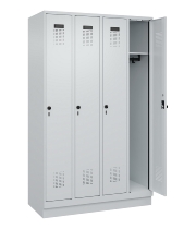C+P Spind Evolo PLUS 049020-20 mit Sockel 2 Abt. 300mm Zylinderschloss (HxBxT) 1950x600x500mm 7035/7016