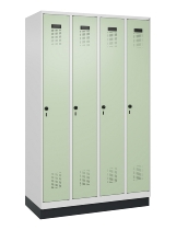 C+P Spind Evolo PLUS 049020-20 mit Sockel 2 Abt. 300mm Zylinderschloss (HxBxT) 1950x600x500mm 7035/7016
