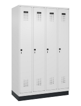 C+P Spind Evolo PLUS 049020-20 mit Sockel 2 Abt. 300mm Zylinderschloss (HxBxT) 1950x600x500mm 7035/7016