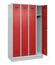 C+P Spind Evolo PLUS 049020-20 mit Sockel 2 Abt. 300mm Zylinderschloss (HxBxT) 1950x600x500mm 7035/7016