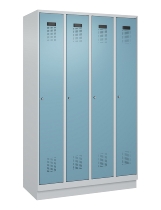C+P Spind Evolo PLUS 049020-20 mit Sockel 2 Abt. 300mm Zylinderschloss (HxBxT) 1950x600x500mm 7035/7016