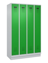 C+P Spind Evolo PLUS 049020-20 mit Sockel 2 Abt. 300mm Zylinderschloss (HxBxT) 1950x600x500mm 7035/7016
