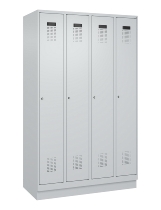 C+P Spind Evolo PLUS 049020-20 mit Sockel 2 Abt. 300mm Zylinderschloss (HxBxT) 1950x600x500mm 7035/7016
