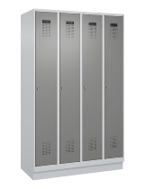 C+P Spind Evolo PLUS 049020-20 mit Sockel 2 Abt. 300mm Zylinderschloss (HxBxT) 1950x600x500mm 7035/7016