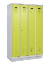 C+P Spind Evolo PLUS 049020-20 mit Sockel 2 Abt. 300mm Zylinderschloss (HxBxT) 1950x600x500mm 7035/7016